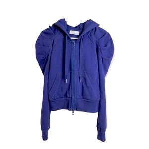 Adidas x Stella McCartney hoodie Sweatshirt. Ruched/puff Sleeves. Size XS